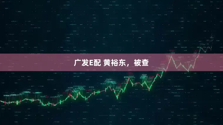 广发E配 黄裕东，被查